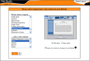 Web site bulider